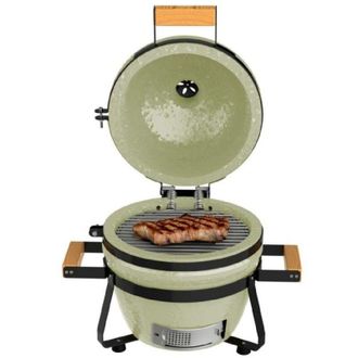 Cecotec Cecotec - Kamado Barbacoa De Carb&oacute;n Cer&aacute;mica &Oslash; 32cm Dragonfire 3200. Asa, Ahuma, Hornea Y Guisa, Resistente A 1000&ordm;c, Di&aacute;metro 32cm, Soporte Hierro Fu
