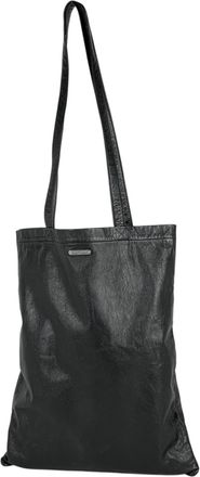 Saint Laurent Black Leather Handbag Tote Bag (Pre-Owned)