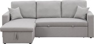 Habitat et Jardin Habitat Et Jardin - Sof&aacute; Rinconera Convertible/reversible alain Con Box - 3 Plazas - Gris Claro