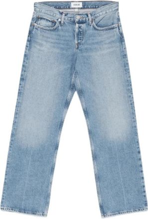 A Gold E Straight-leg jeans met vervaagd effect - Dames - Regular Fit Jeans - Blauw - W28 - Katoen - Jeans