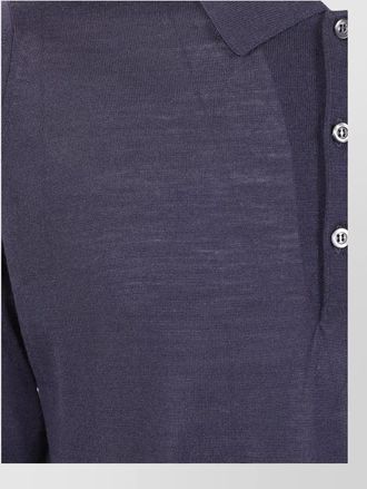 John Smedley merino wool long sleeve polo shirt