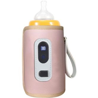OEM Calientabiberones Usb Port&aacute;til Con Pantalla Lcd Y Control Preciso De Temperatura, Resistente Al Agua, Color Rosa