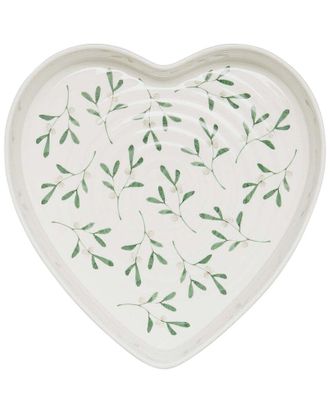 Portmeirion Sophie Conran Mistletoe 10In Heart Shaped Baking Dish