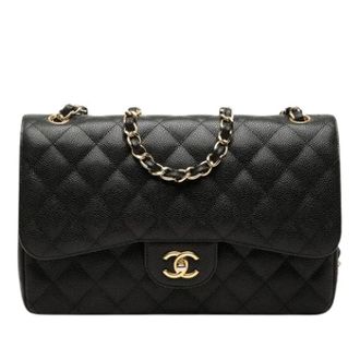 Chanel Pre-owned Double Flap Shoulder Bag - Dames - Pre-owned - Zwart - Maat: ONE Size Leer