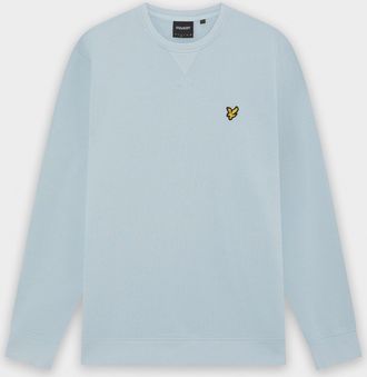 Lyle & Scott Mens Crew Neck Sweatshirt in Light Blue Cotton - Size X-Large