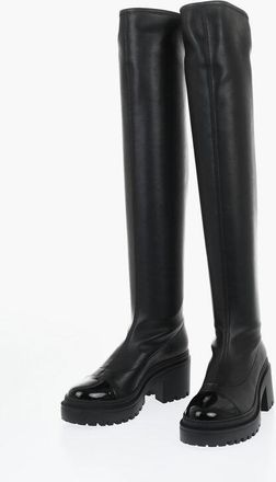 Giuseppe Zanotti Eco-leather Over-the-knee Boots with Patent-effect Toe size 41