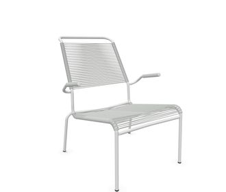 Schaffner Spaghetti-Lounger S&auml;ntis mit Lehne / Hochlehner Feuerverzinkt