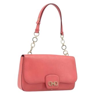 Ferragamo Pre-owned Shoulder Bag - Dames - Pre-owned - Roze - Maat: ONE Size Leer