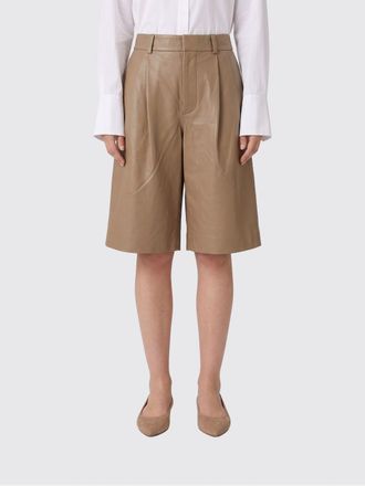 Yves Salomon High-Waisted Lambskin Leather Knee-Length Shorts