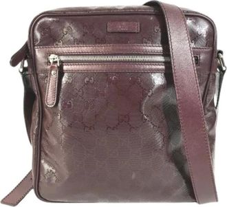Gucci Pre-owned GG Imprim&eacute; Pochette Schoudertas - Dames - Vintage Schoudertas - Paars - ONE Size - Vintage