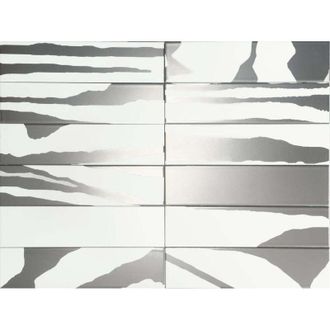 Dune London 188722 Flat Savannah White & Silver 7.5x30 Revestimiento - Ref: 188722