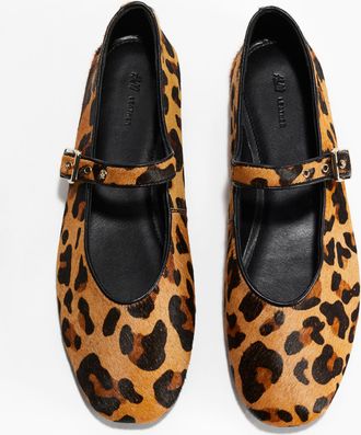 H&M Mary-Janes aus Leder - Beige