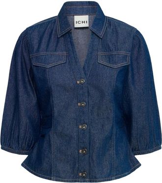 Ichi Camicia Denim Authentic - - Blouses & Shirts - Donna - Blu - XS