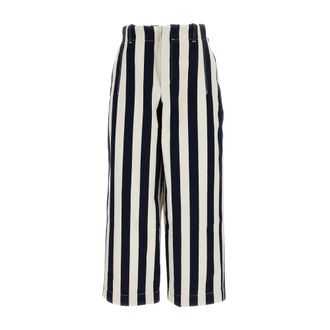 Jacquemus Cropped Trousers, female, Blue, Size: W27 Le De-N&icirc;mes Parasol Cropped Trousers