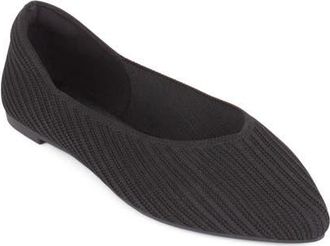 Elie Tahari Maldives Pointed Toe Flat in Black at Nordstrom, Size 5.5