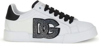 Dolce & Gabbana Womens Daymaster Sneakers - White Leather - Size 38.5 EU/IT