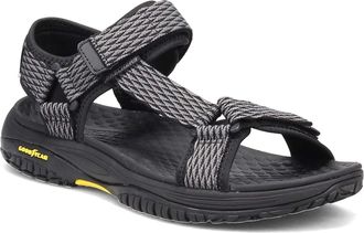 Skechers Mens Relaxed Fit: Lomell - Rip Tide Sandals, 10 UK, Black/Gray