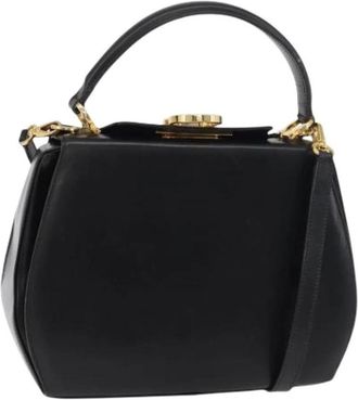 Ferragamo Pre-owned Handbag - Dames - Vintage Handtas - Zwart - ONE Size - Leer - Vintage