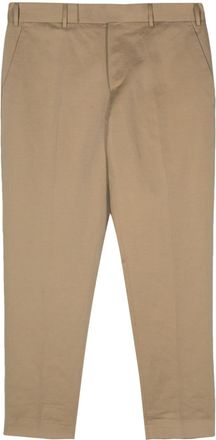 Pantaloni Torino Rebel cropped trousers - men - Linen/Flax/Cotton - 54 - Brown
