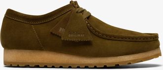 Clarks Wallabee RB Olijfgroene Su&egrave;de Schoenen