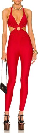 Saint Laurent Red Halterneck Catsuit Size S