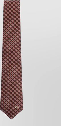 Valentino Garavani cotton jacquard tie chamber pattern vlogo
