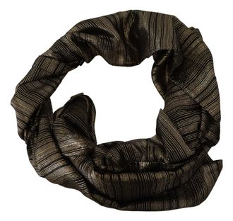 Dolce & Gabbana Womens Metallic Gold Silk Stretch Shawl Wrap Scarf P2 Elastane