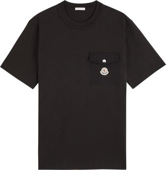 Moncler Logo Cotton T-shirt - Black - XL