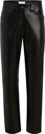 Khaite Callum Pant - Dames - Leren Broeken - Zwart - XS - Leer - Broeken