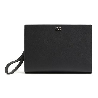 Valentino Pouch VLogo Signature - male - Valentino - Clutches - Black - ONE SIZE - Bags