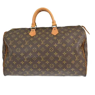 Louis Vuitton Speedy Handbag Monogram Canvas Brown Canvas Handbag (Pre-Owned)