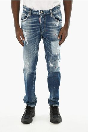 Dsquared2 Cotton Stretch SKATER Jeans with Visible Stitching 16cm size 54