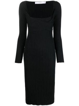 Iro ribbed-knit midi dress - Black