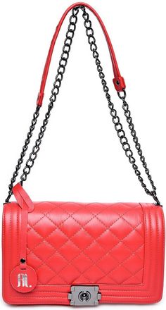 Anna Luchini Rood Rundleer Tas