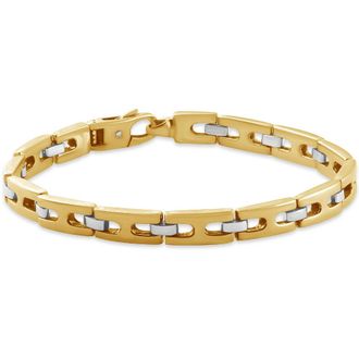 Pompeii3 Mens Link 14k Gold (45gram) or Platinum (73gram) 7mm Bracelet 8.5
