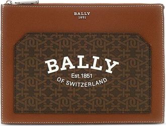 Bally Clutch con stampa - Marrone
