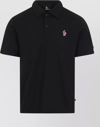 Moncler polo shirt short sleeves nylon silk blend