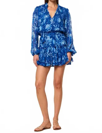 Misa Lorena Dress In Fiji Flora Blue