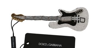 Dolce & Gabbana Gouden Messing Kralen Gitaar Pin Accessoire Broche