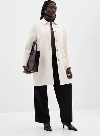 Contemporaine Womens Supple piqu&eacute; texture minimalist cropped trench coat