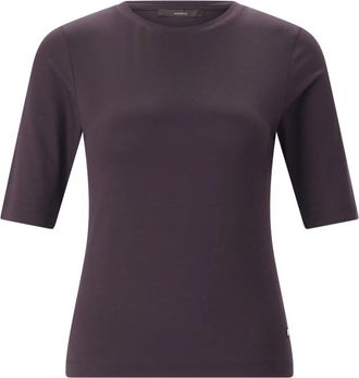 Windsor Slim Lyocell T-shirt - Dames - T-shirts - Blauw - XS - Tops