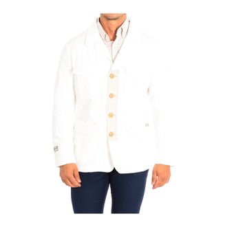 La Martina Jacket met lange mouwen - Heren - Zomerjassen - Wit - L - Katoen - Jassen
