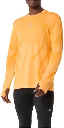Asics Road Seamless L/S Top Laufshirt f&uuml;r Herren | orange