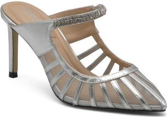 Charles by Charles David Swell Crystal Strap Mesh Mule in Silver at Nordstrom, Size 5.5