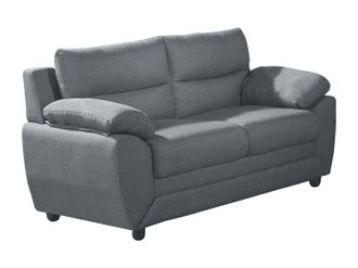 Vente-Unique Sof&aacute; de 2 plazas MANOA tapizado de tela - Gris antracita