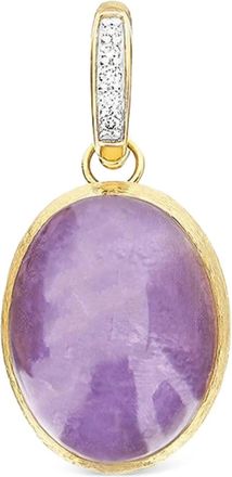 Nanis medium 18K yellow gold Boules diamond and lapidolite charm