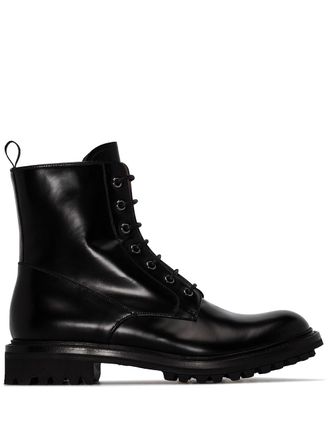 Churchs Nanalah lace-up derby boots - women - Leather/Leather/Rubber - 36.5 - Black