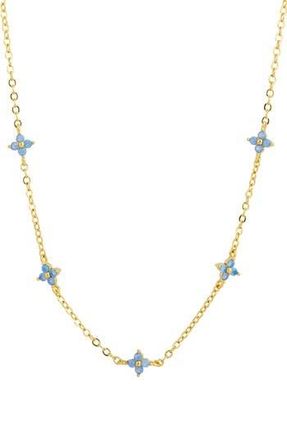 Savvy Cie Jewels Crystal Station Necklace in Gold at Nordstrom Rack