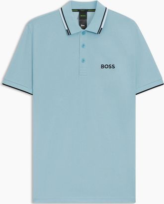 HUGO BOSS Mens Hbg Paddy Pro Premium Cotton Polo Shirt - Blue - Size: 38