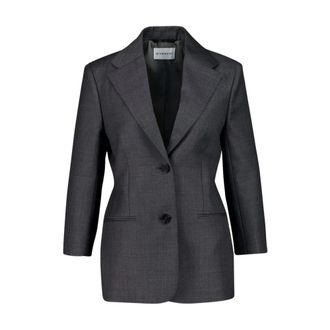 Givenchy Blazers, female, Gray, XS, Single-Breasted Jacket in Wool
